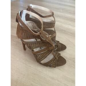Zara gladiator heels women's size 40 (US 9) brown suede strappy cutout